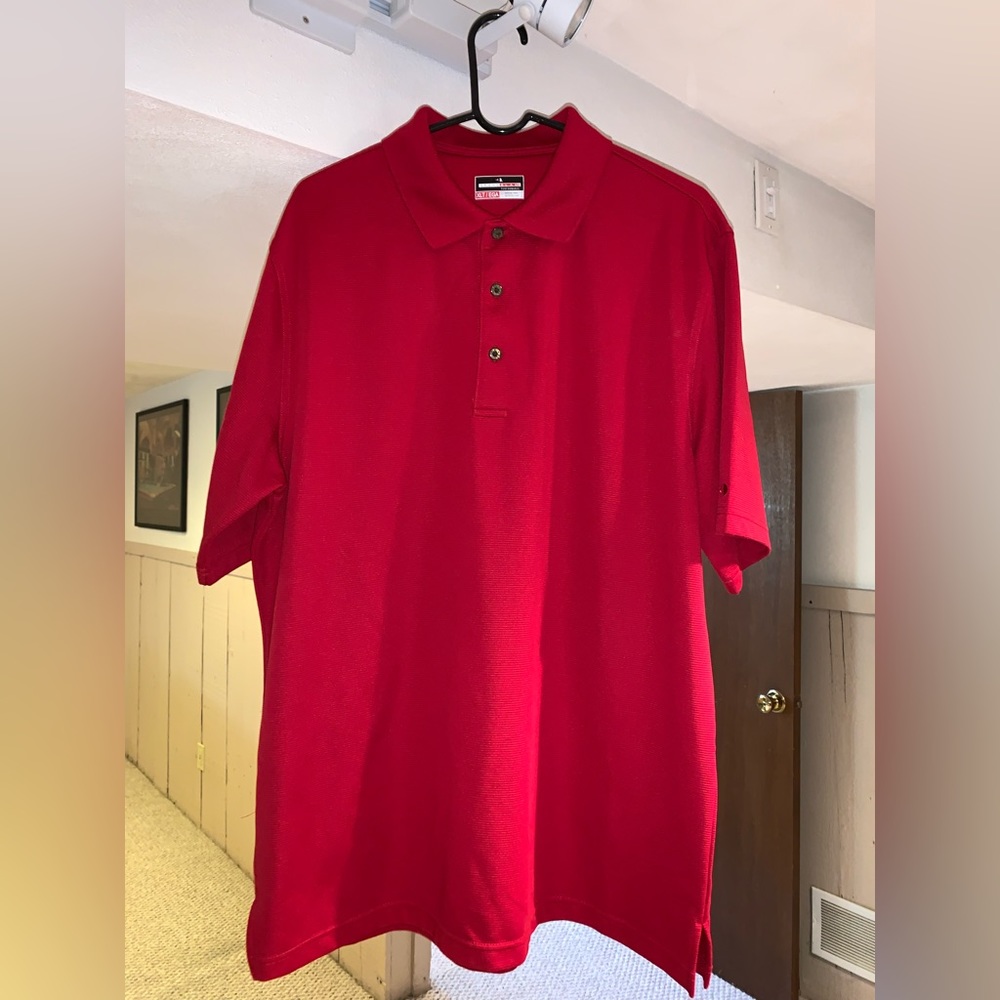 NWOT - “Grand Slam”, ribbed, golf shirt, red, XLT